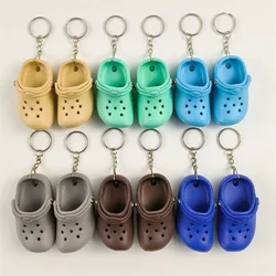 2 pz/paia carino 3D Mini Eva Beach Hole Little Shoe portachiavi per ragazza regalo accessori portachiavi portachiavi galleggiante Charm