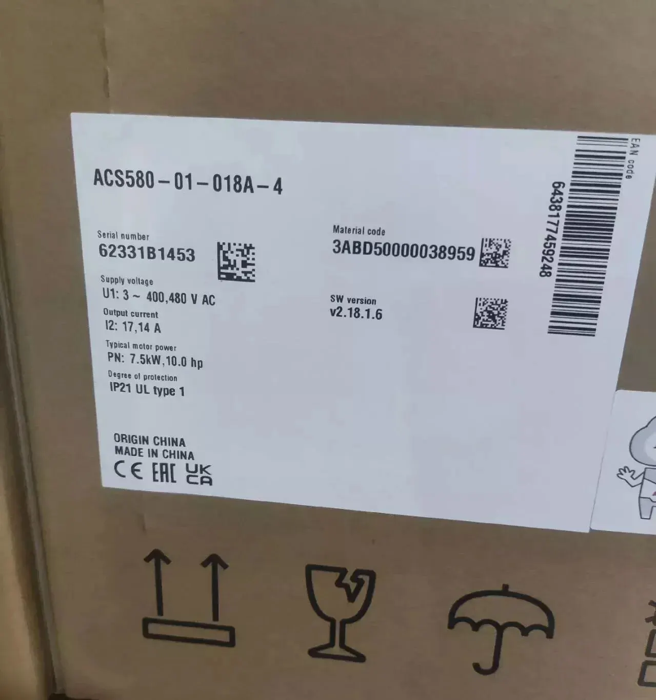 العلامة التجارية الجديدة ACS580-01-018A-4 ACS580-01-026A-4 ضمان لمدة سنة واحدة #1