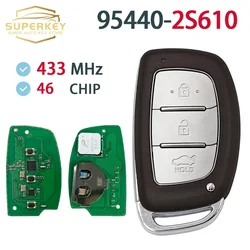 Per HYUNDAI IX35 Tucson 2013 2014 2015 2016 433MHz 46 CHIP Smart Remote Car Key 3 Btns muslimah 2 s600 2 s610