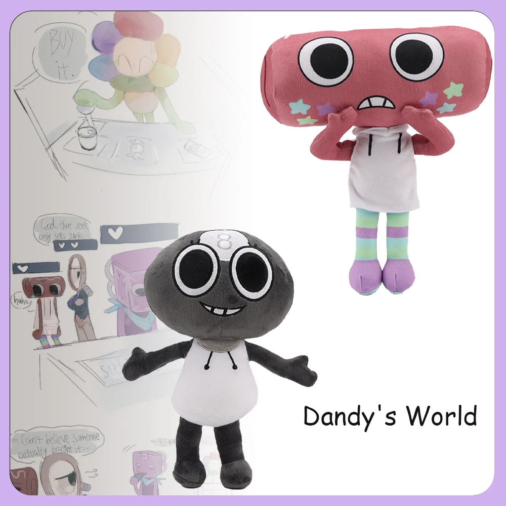 Dandy’s World Toodles and Cosmo Plush Toys Movie Stuffed Animals Kawaii Game Peripheral Plush Toys for Children Birthday Gifts