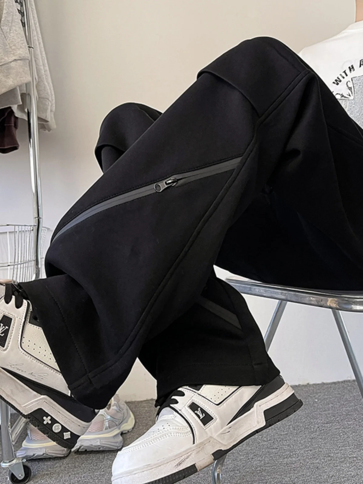 

Мужские повседневные спортивные брюки прямого кроя, модные осенние брюки 2024 года, свободные, удобные, стильные брюки