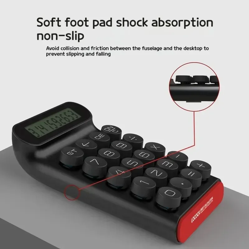 Ponto retro calculadora com chaves mecânicas, calculadora portátil, LCD de 10 bits, escola e escritório moda, aritmética simples, bom ajudante, novo