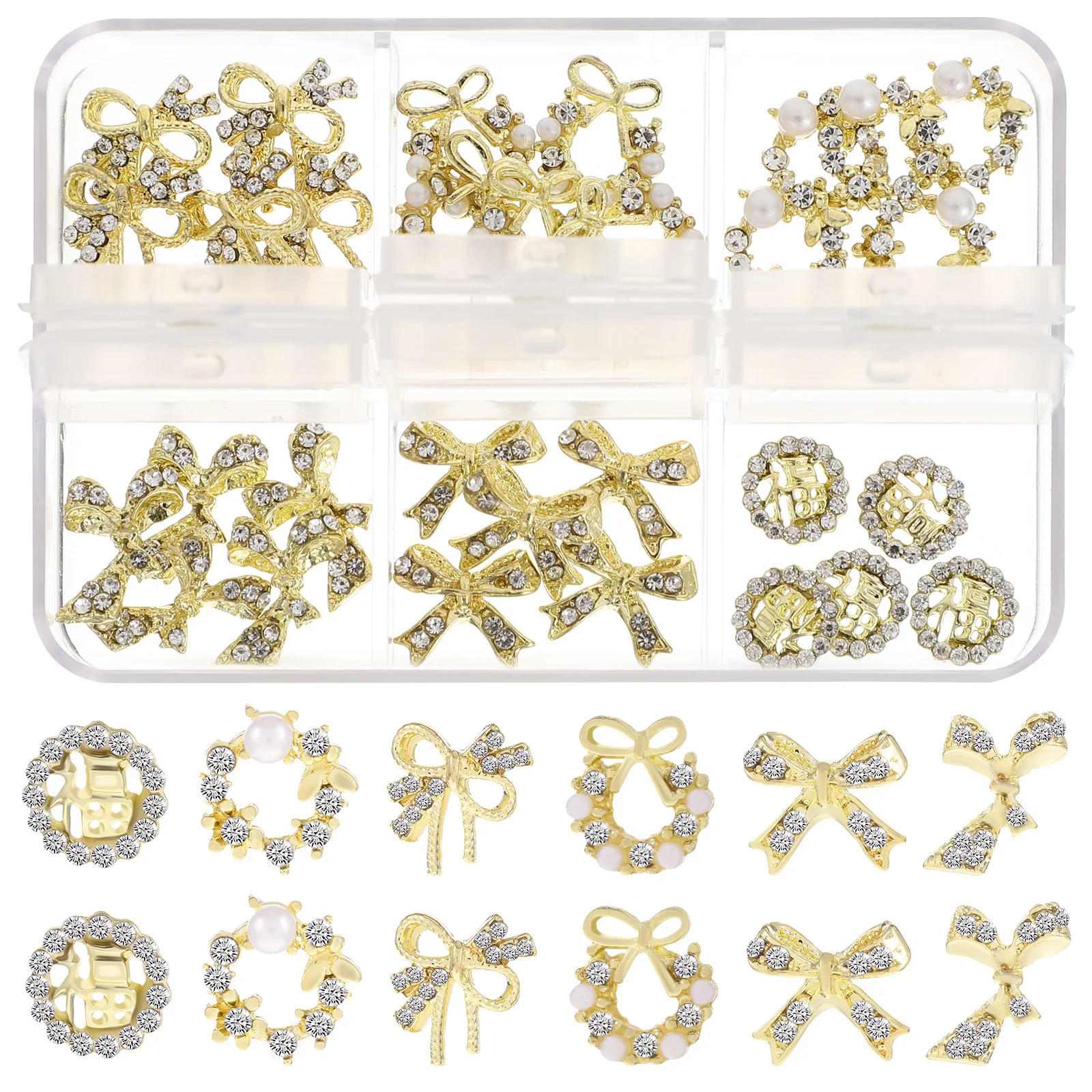 30 個ネイルチャームメタルマニキュア装飾繊細な Diy ネイルアートアクセサリー光沢のあるグリッタージュエリー装飾用