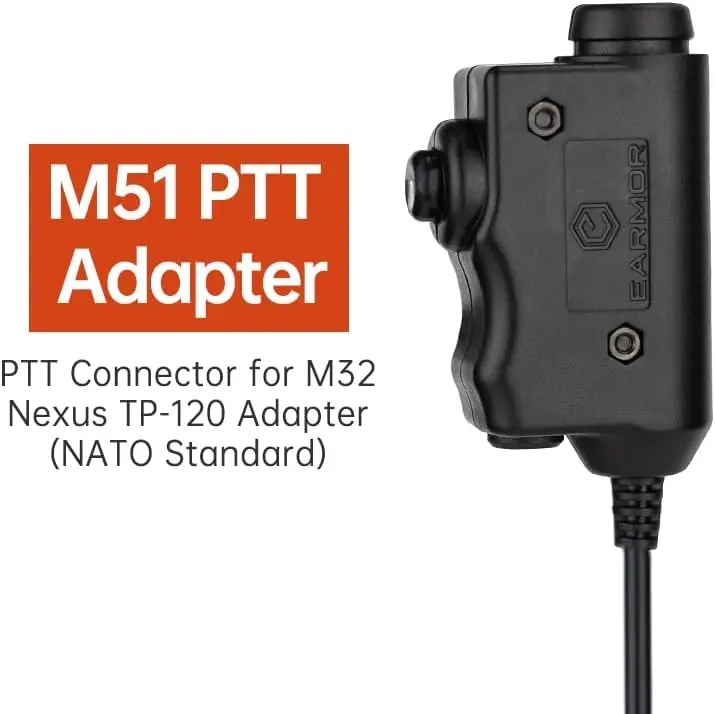 EARMOR M32 SE(SE 32) Taktisches Schieß-Headset + M51 PTT für Kenwood, Aktive Geräuschunterdrückung Ohrenschützer für Jagd, Airsoft – Detail 11