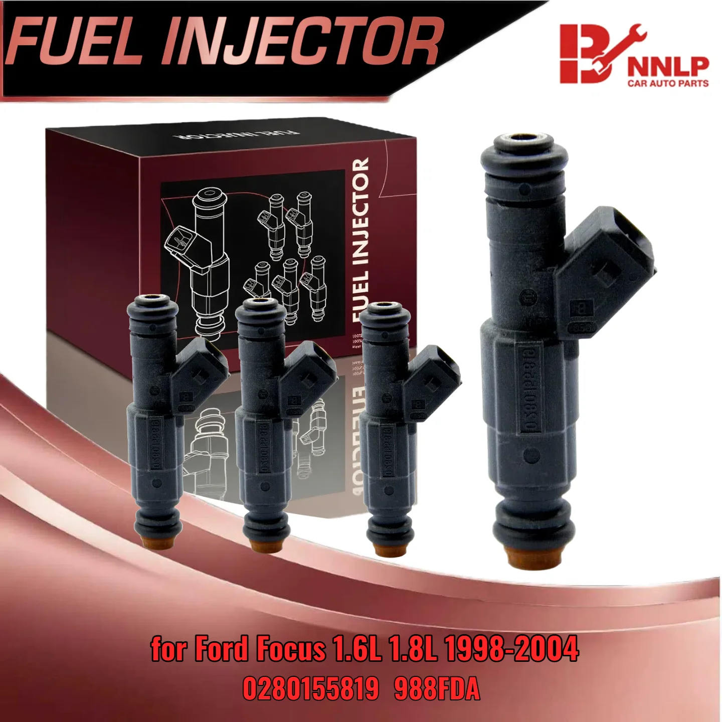 

4PCS Engine Injector For Ford Focus 16L 18L 1998 1999 2000 2001 2002 2003 2004
