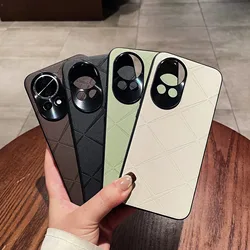 For Huawei Nova 13 Pro Nova12 Case Luxury Leather Stripe Skin-friendly PC Back Cover For Huawei Nova 13Pro Shockproof Funda