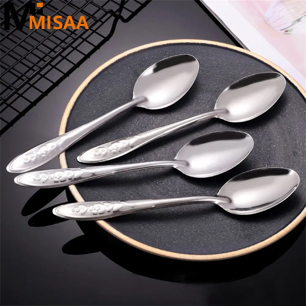 Fashionable And Aesthetically Pleasing Eating Spoons Not Prone To Aging Dessert Spoon Exquisite Rose Patterns Spoon Soup Spoon