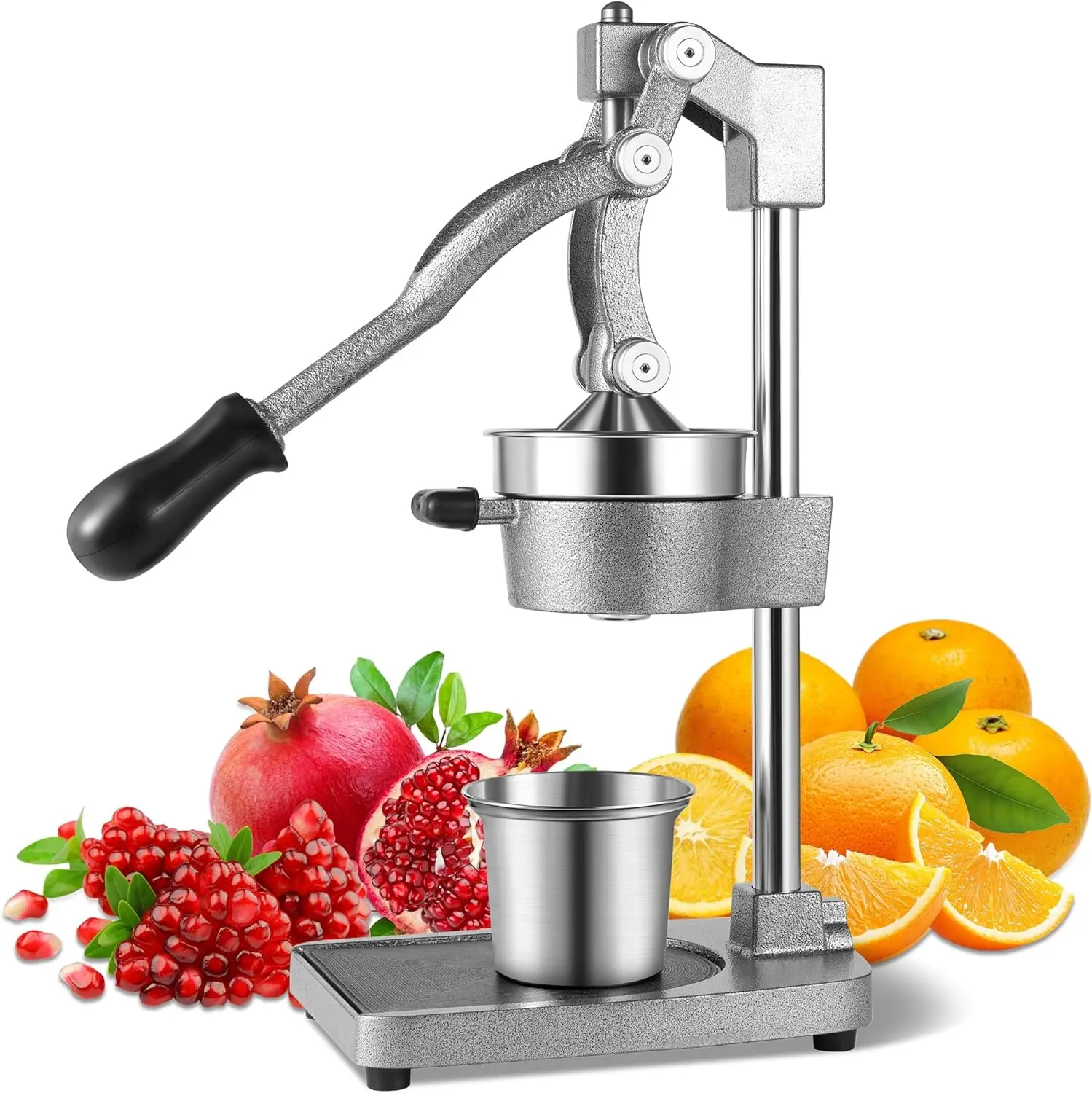 

Manual Citrus Juicer Hand Press, Commercial-Grade for Oranges Lemons Limes Pomegranates Easy Clean with Stainless Steel Cup
