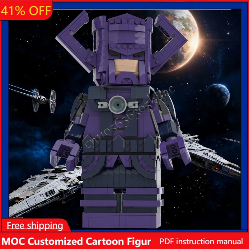 

Набор строительных блоков Moc Super Heroes Movie Comic Models Galactus, 940 деталей, креативный конструктор, игрушки для детей, подарок