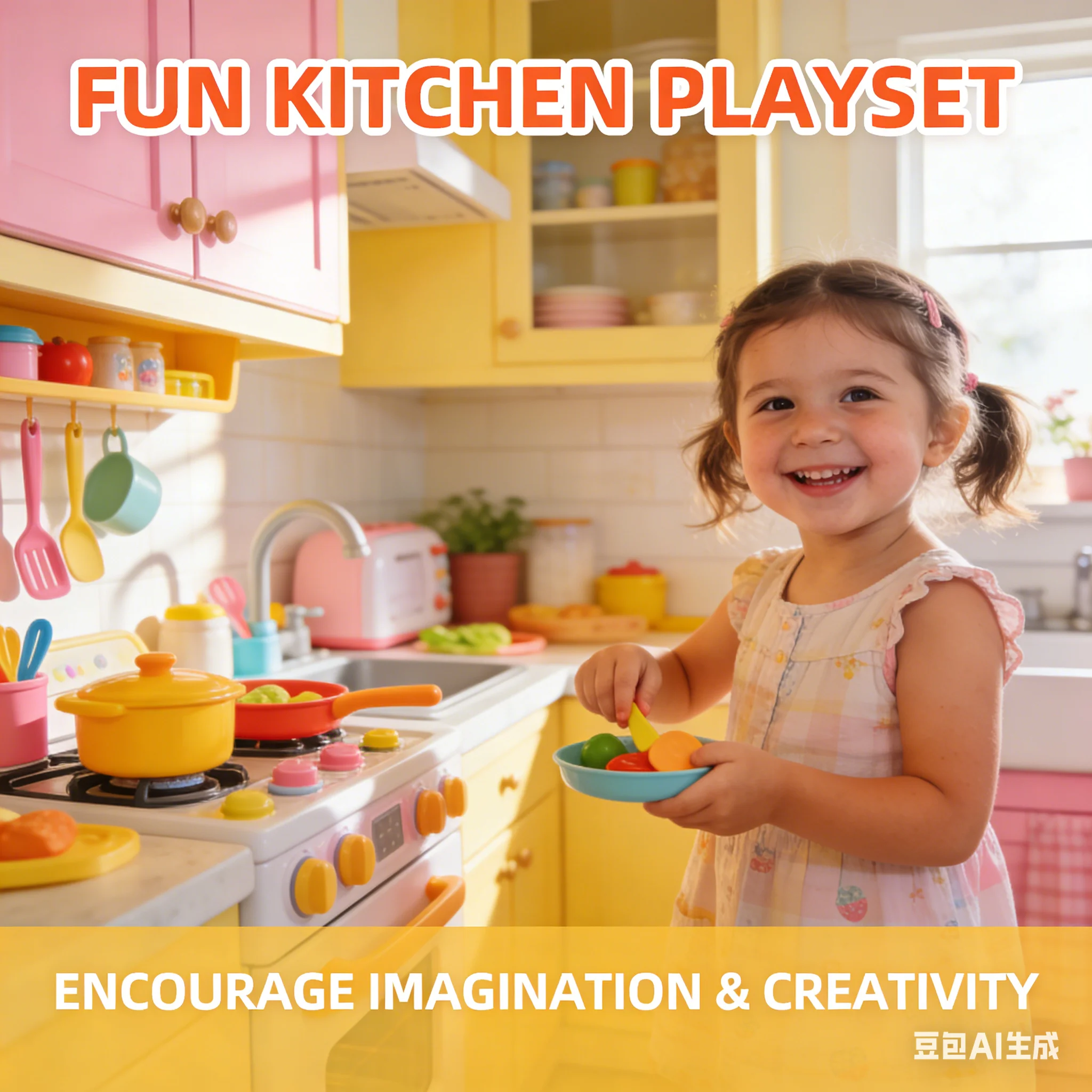 Children's Pretend Play Kitchen Toy Set, Educational Early Learning for Babies, Realistic Kitchen Utensils, Fun Interaction for Boys and Girls, Simulated Cooking Scenes, Educational Enlightenment, Multifunctional Parent-Child Interactive Toy