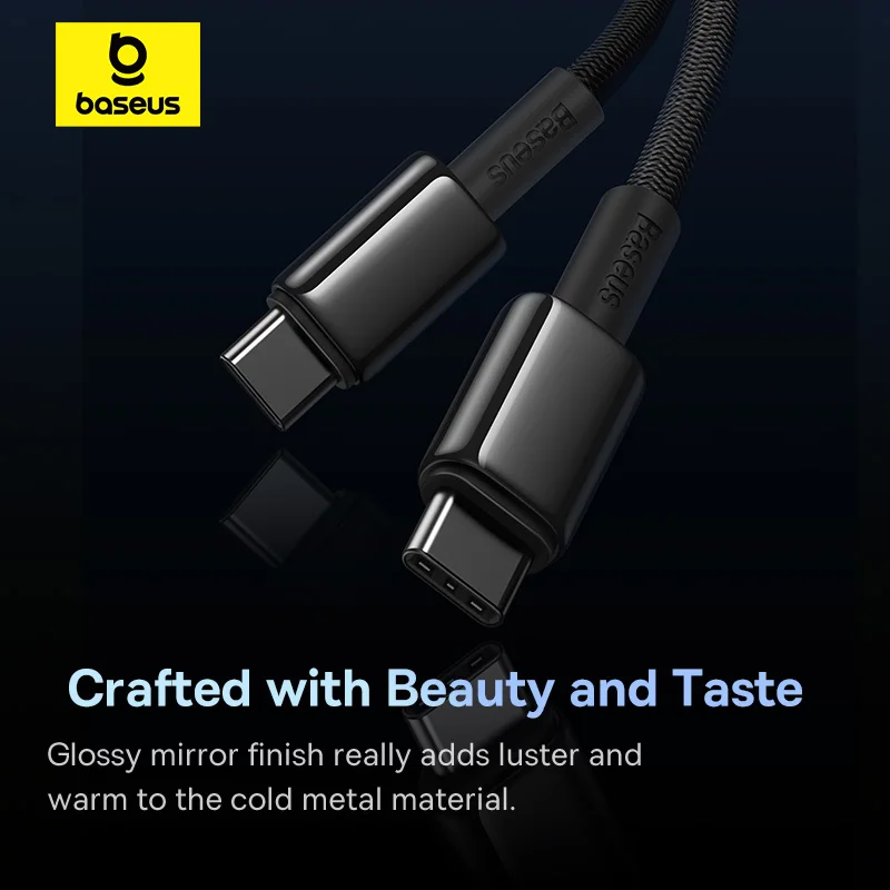 Baseus 고속 충전 USB C-USB C타입 케이블, 아이폰 15, 샤오미 레드미 4.0, 맥북, 아이패드 프로용, PD 100W 고속 충전기, 100W