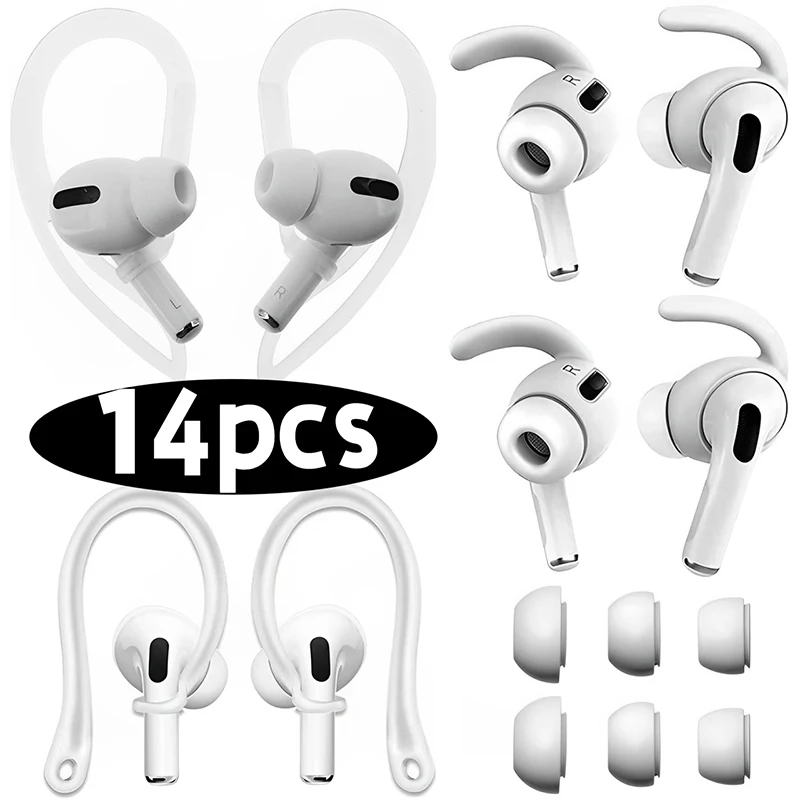 Soft Silicone in-Ear Eartips Earhooks for Apple AirPods Pro Anti Slip Anti Fall Earphone Case Earpads Protector for AirPods Pro 