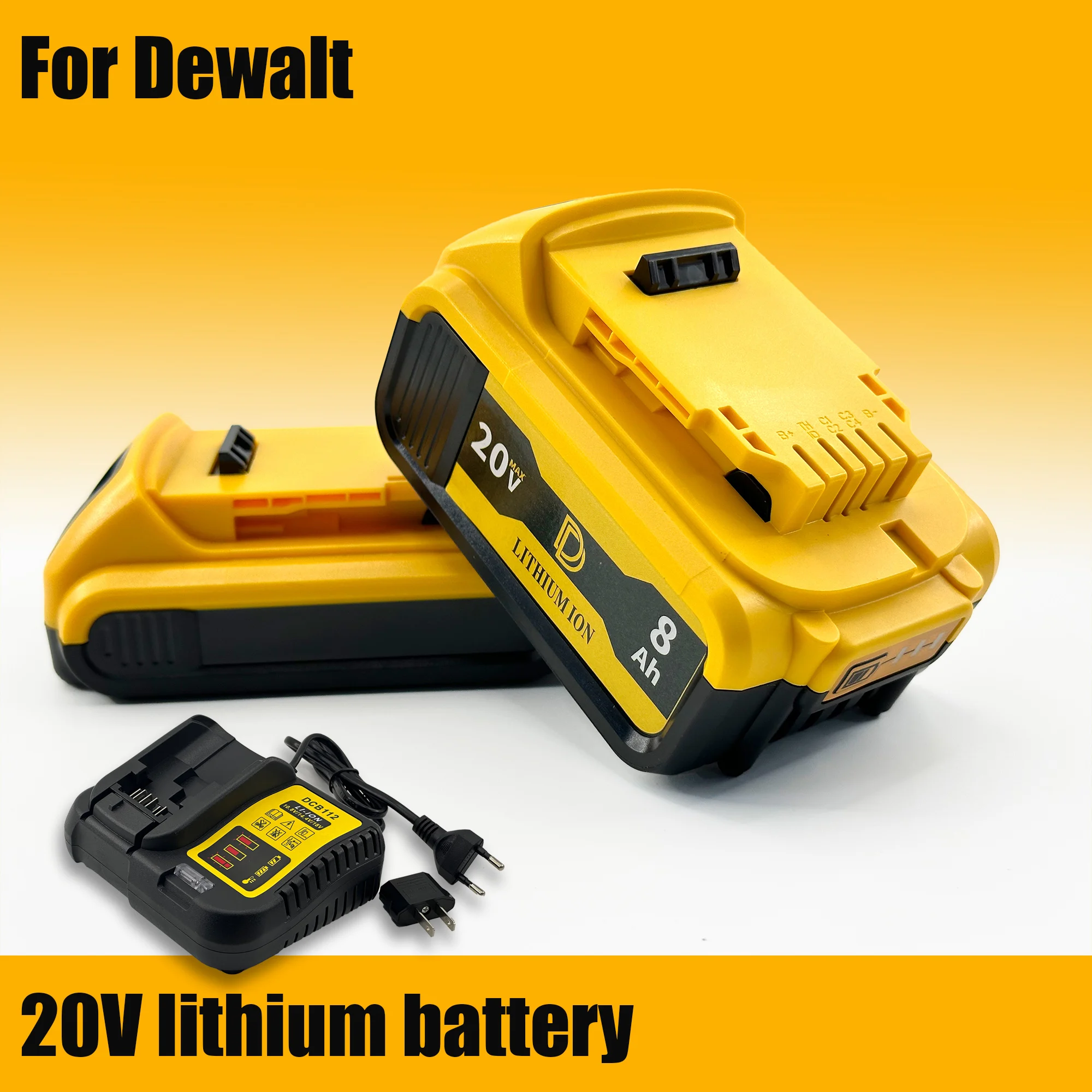 

Оригинальный аккумулятор Dewalt 20В для инструментов, совместимый с DCB200, DCB201, DCB206, DCB240, DCB250, 18В, долговечный