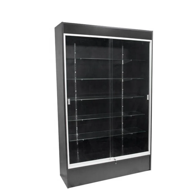 

custom.48 inch Factory Made Wooden Wall Display Cabinet Wall Shelving Retail Shop Smoke Shop Showcase with Led