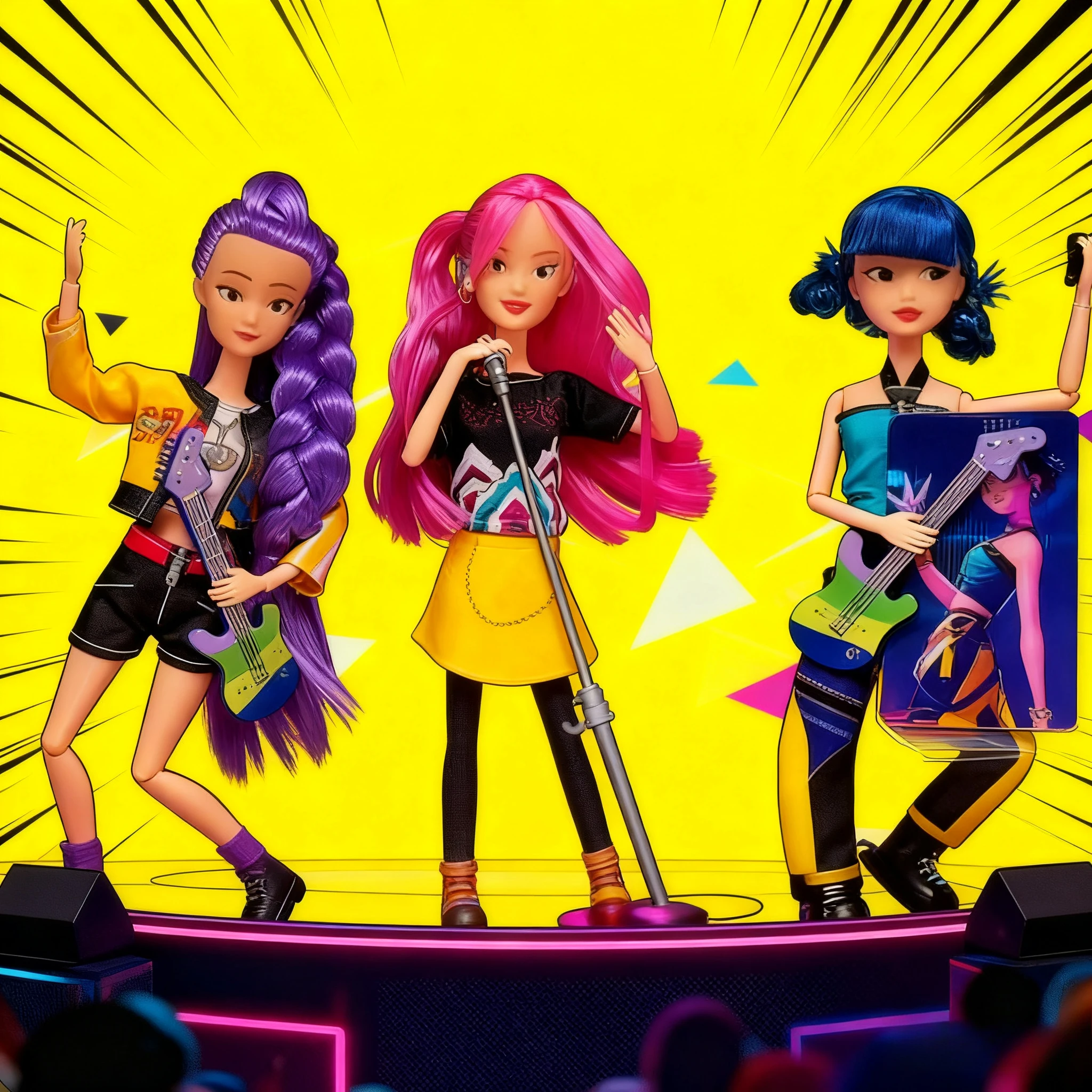 New-Hot 3 Trendy Kpop Demon Hunters Bambole Bambole in vinile Regali per feste di Natale Ornamento per il desktop Regali di compleanno Ragazze Raccogliere giocattoli