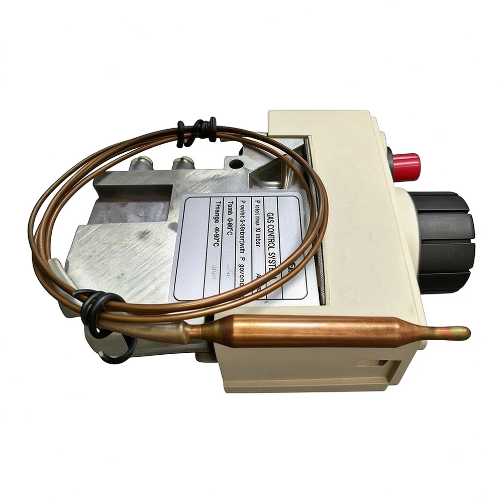 Gas Valve for Baking Oven 40-90C Thermostatic Control with Piezo Ignition and 3-18 mbar Pressure Adjustment Capability