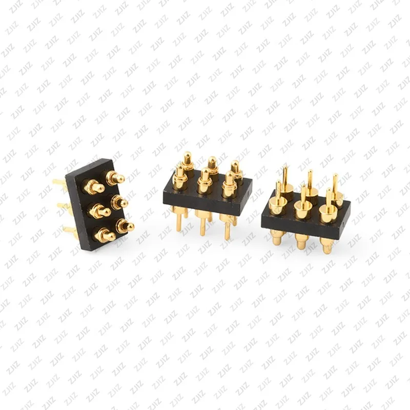 POGOPIN Spring Thimble Connector, High Current Copper Gold Plated 6PIN Plate Charging Stylus