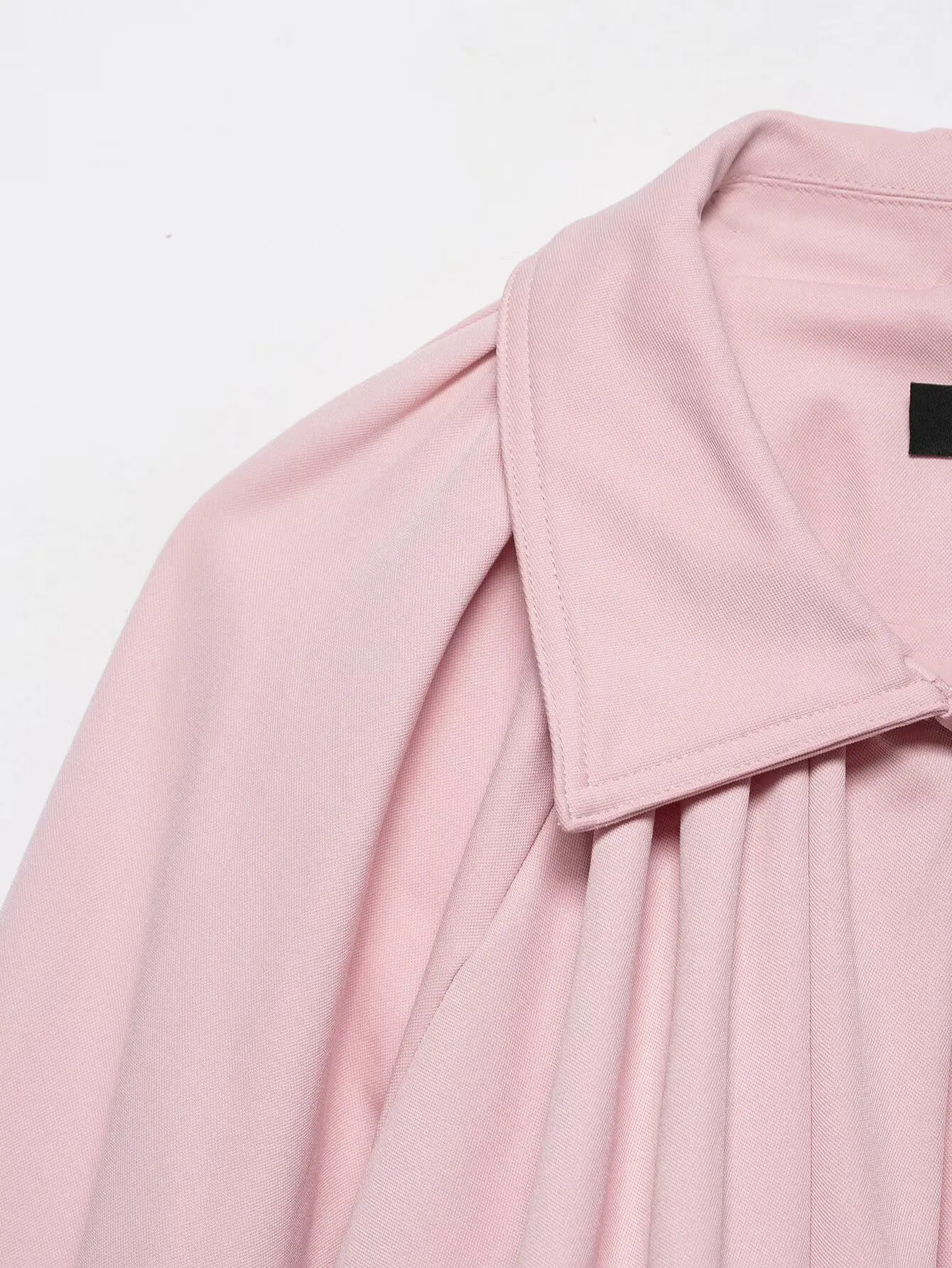 Women's Pink Lantern Sleeve Loose Fit Jacket for Spring