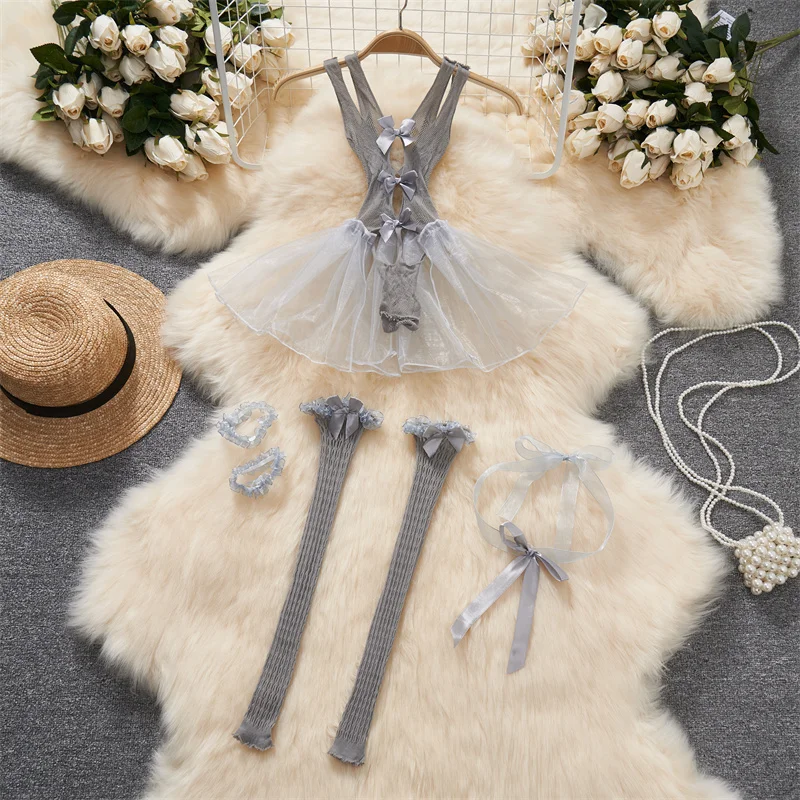 

Женское Эротическое Кружевное боди без рукавов, с открытой спиной