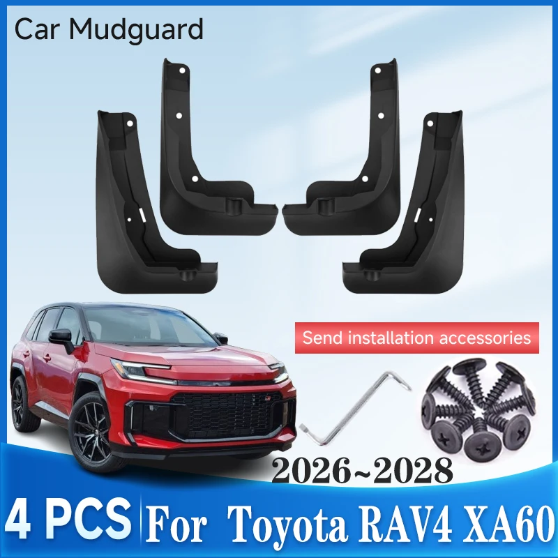 

Автомобильные брызговики для Toyota RAV4, аксессуары XA60 2026 2027 2028 MK6, защита от брызг, автоматические брызговики, брызговики, крылья, автомобильные аксессуары