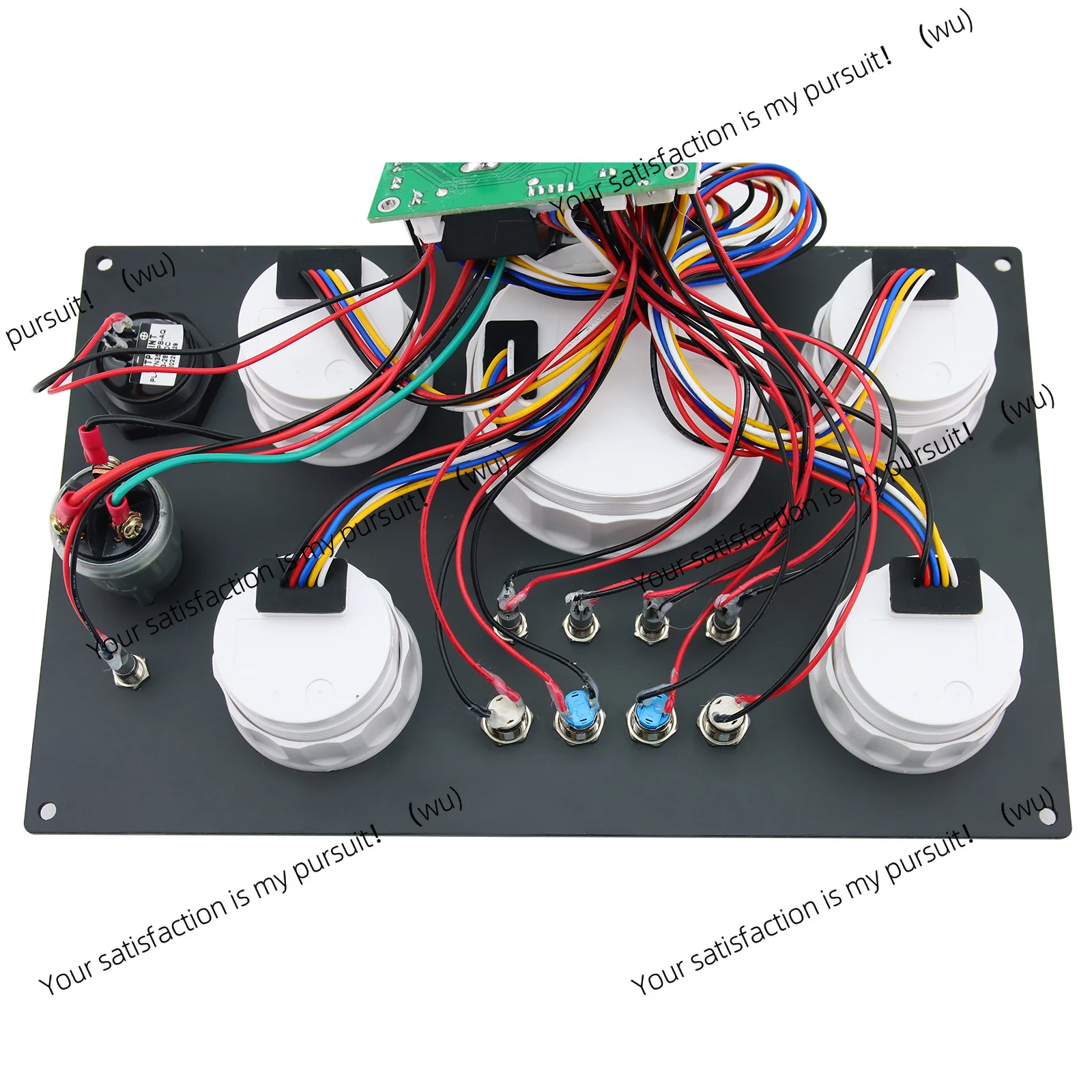 12/24V engine dashboard with 7 colors backlight, tachometer 0-3000RPM, oil pressure gauge, suitable for RVs, yachts