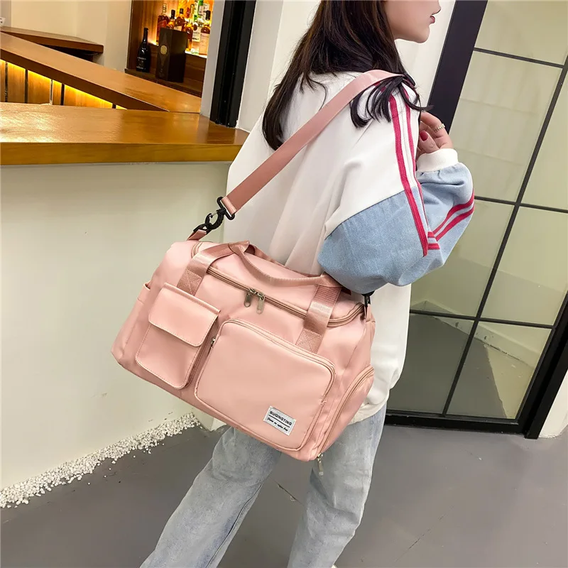 Mommy Bag HandBag Large Capacity Solid Color Baby Diaper Light Travelling Hand Luggage Unisex Travel Sports Bag for Men