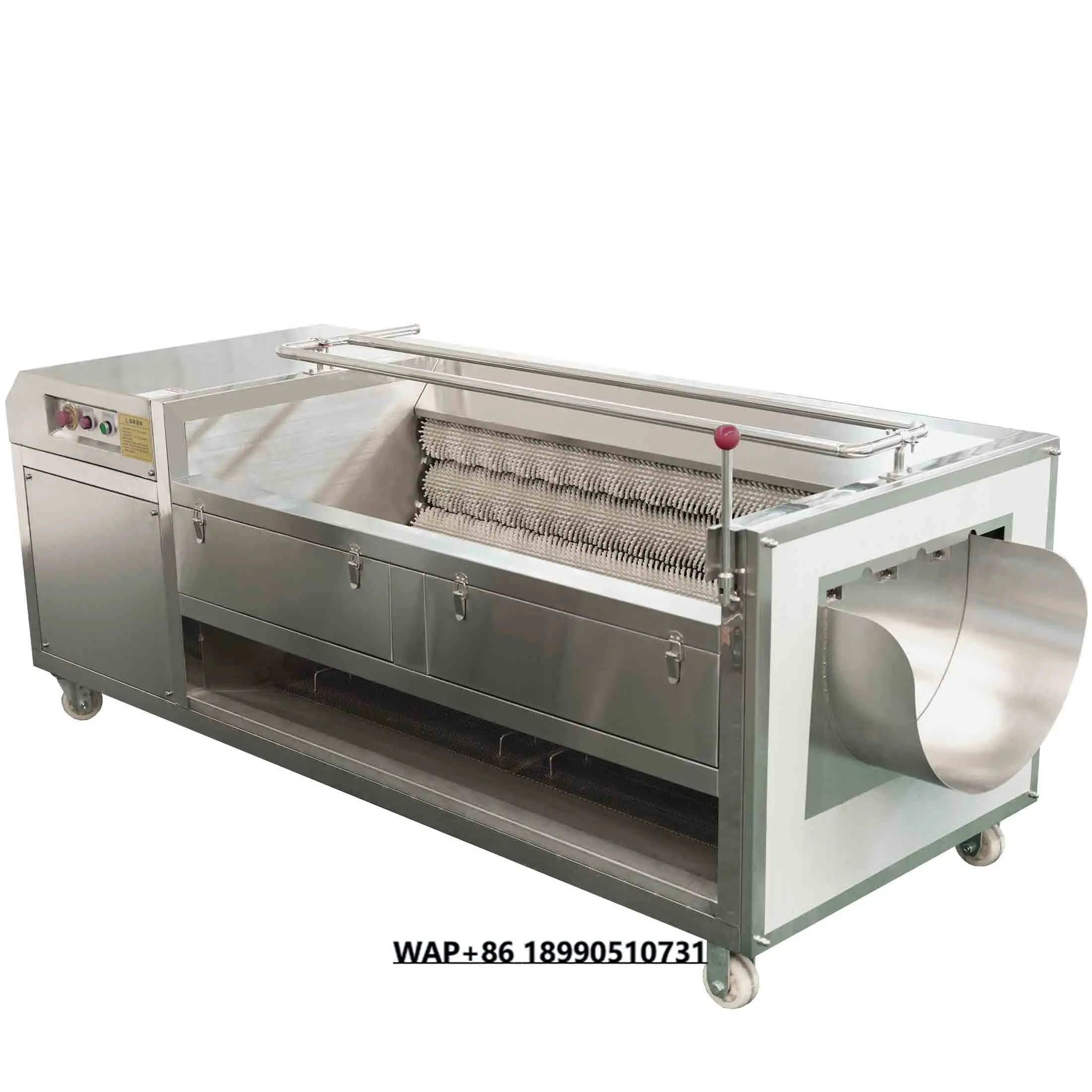 غسالة تقشير المعدات متوسطة الحجم من نوع الفرشاة مناسبة لآلات التنظيف الصناعية في المطاعم الكبيرة