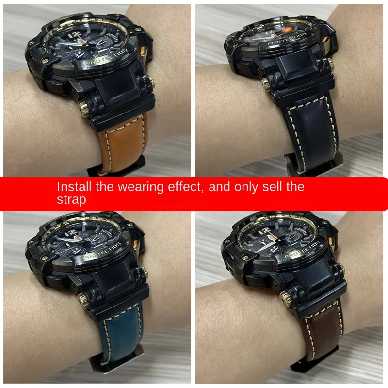 Para Casio G-SHOCK 5410 GPW-1000-1AJF/1BJF/4AJF correa de reloj pulsera Retro modificada Big Air Dominator gpw1000 correa de reloj de cuero