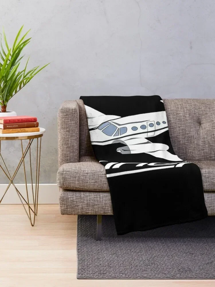 King Air Aircraft Throw Blanket sofa bed Heavy Plaid on the sofa Luxury Throw Blankets