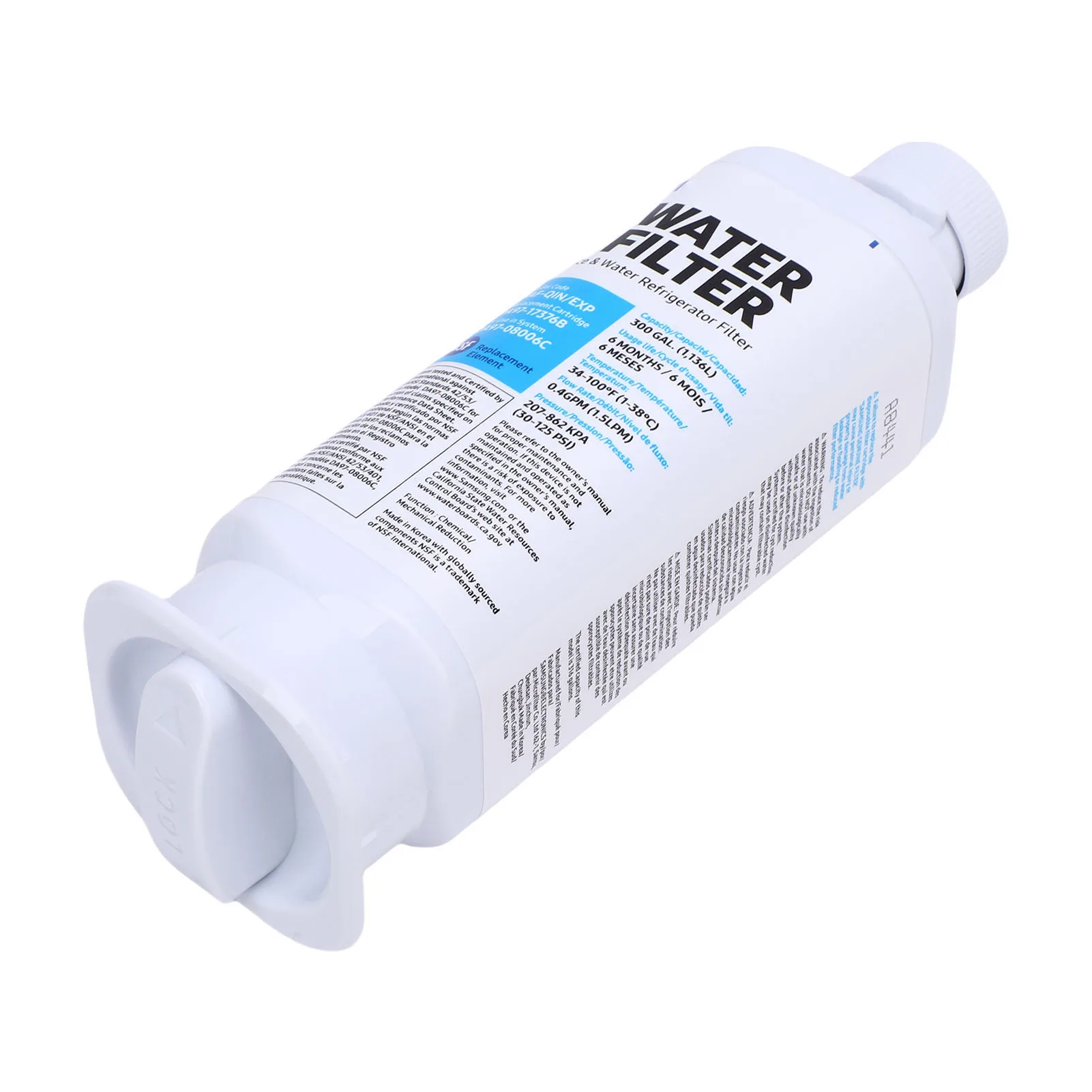 Da97 17376B Refrigerator Water Filter Remove Impurities From Water And Ice Sustainable For 6-12 Months