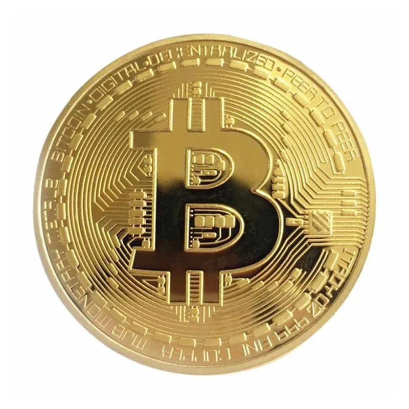 

1Pcs Creative Souvenir Gold Plated Bitcoin Coin Physical Gold Collectible BTC Coin Art Collection Physical Commemorative Gift