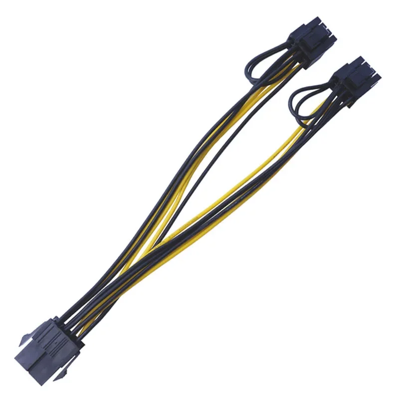 

Power Cable Professional 6Pin To Dual 8Pin 22cm Graphics Card Power Data Cord Splitter for Computer PC