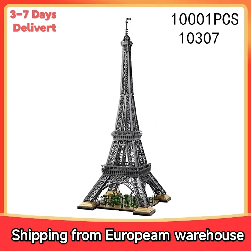 Blocs de construction de modèle d'architecture de tour, 10001 pièces, grande décoration de salle en brique/décor de chambre, cadeau d'anniversaire pour adultes, Compatible 10307