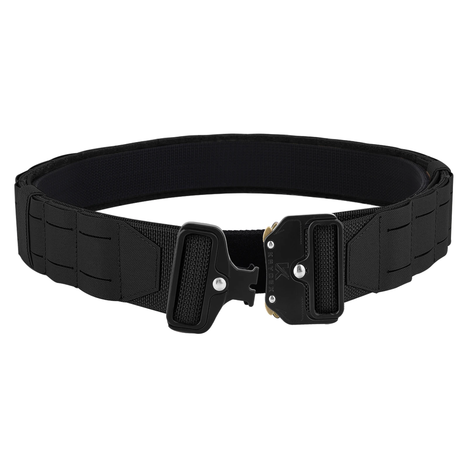 KRYDEX 2 Inch Tactical MOLLE Belt Quick Release 3 In 1 Shooting Belt Padded Waistbrand Load Bearing Stiffened Outdoor Men\'s Belt