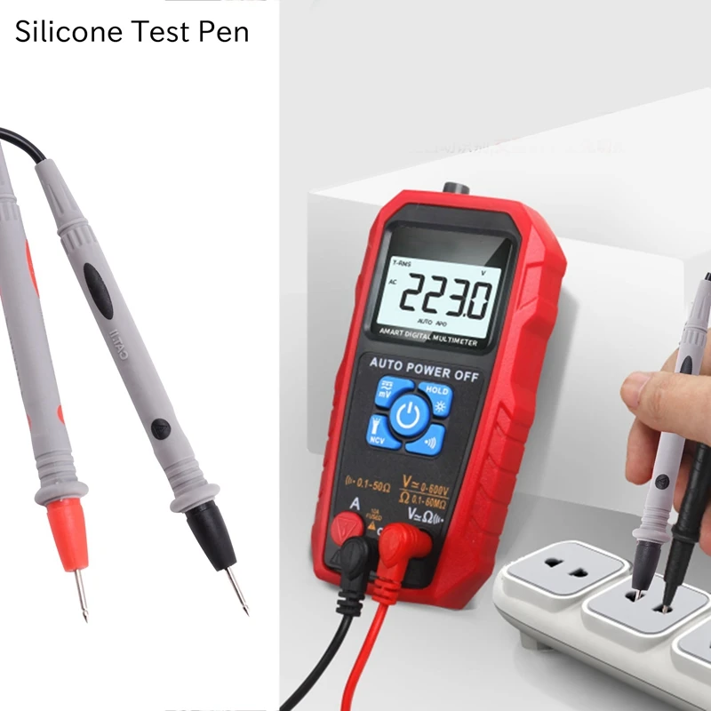 Amperemeter Multímetro Tester Cable, cabo para voltímetro e ohímetro, 1 par