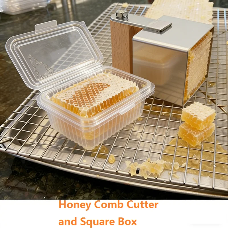 

Beekeeping Bee Honey Cutter Honeycomb Cutter Stainless Steel Comb Honey Cutting and Honeycomb Square Box Comb Honey Box Package