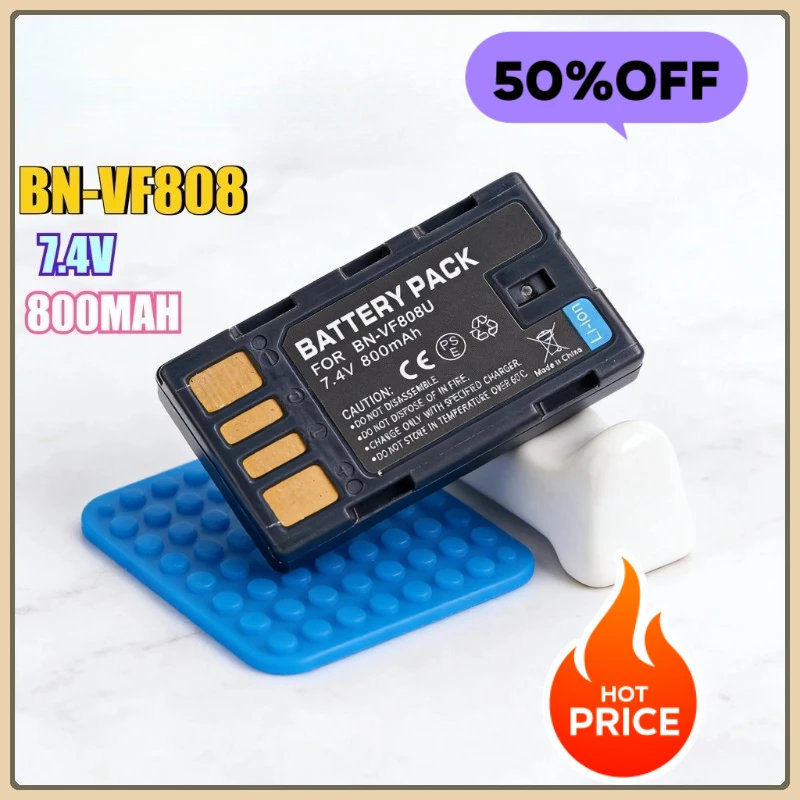 

800mAh BN-VF808 Replacement Battery for JVC Everio Camcorder Li-ion Power Pack Compatible with GZ-MS100/MS120/MS130/MS126 HD30