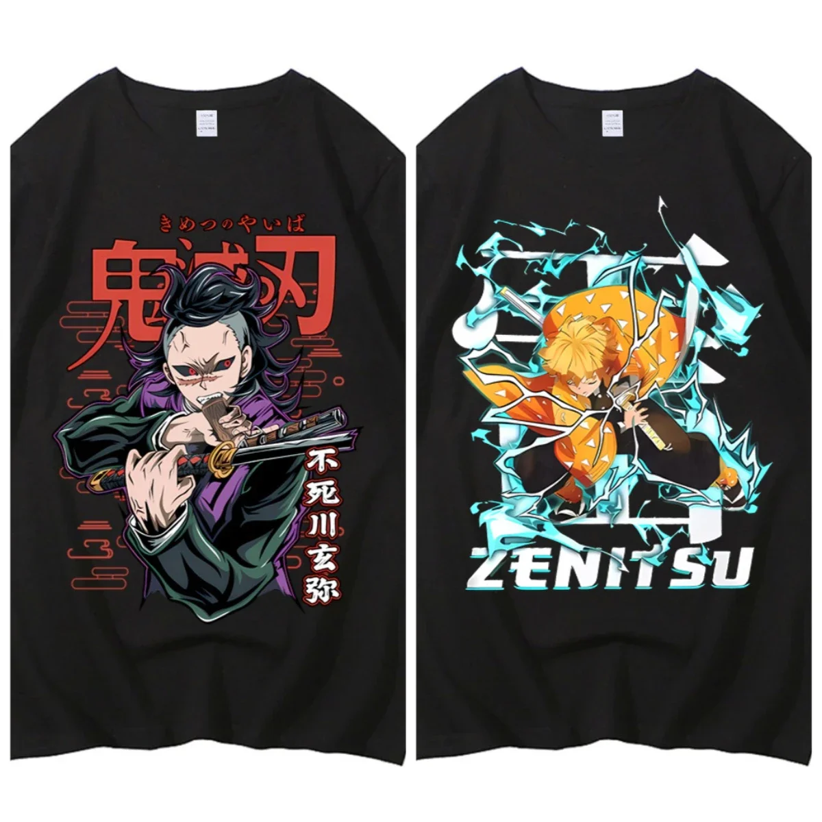 Ghost Extinguishing Blade Trendy Casual Infinite City Theme Herren-T-Shirt aus hochwertiger reiner Baumwolle, japanischer Anime