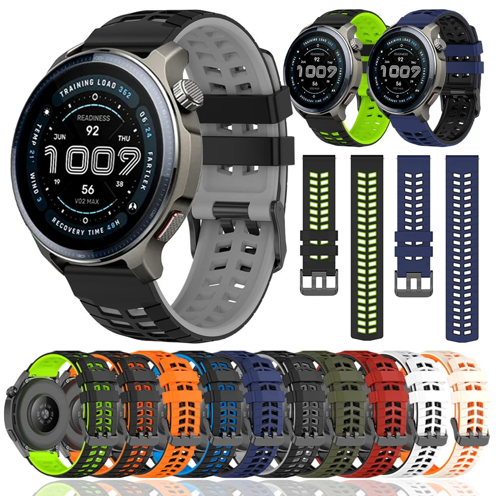22mm 실리콘 소프트 스트랩 후아미 AMAZFIT BIP 6 5 BALANCE 2 GTR 4 3 2 2E 치타 프로 팔찌 가민 베뉴 4 45mm 스포츠 밴드용