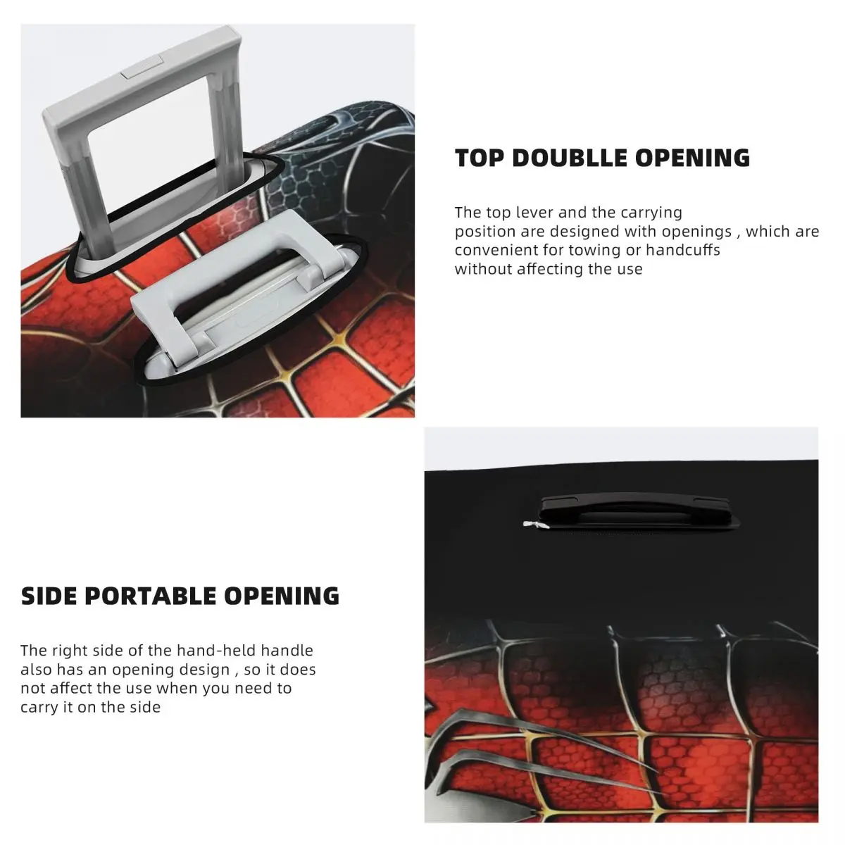 Custom Cute Spider Man Web Luggage Cover Protector Dust Proof Travel Suitcase Covers