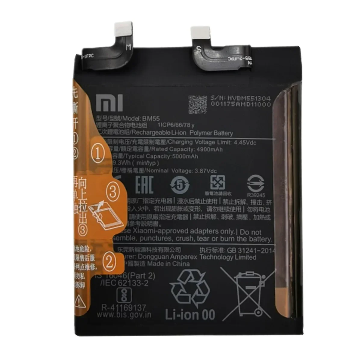 2025 BM55 Batteria Del Telefono Originale Per Xiaomi Mi 11 pro 11pro 11 Ultra Mi11 pro 5000mAh Ad Alta capacità Batterie di Ricambio Bateria