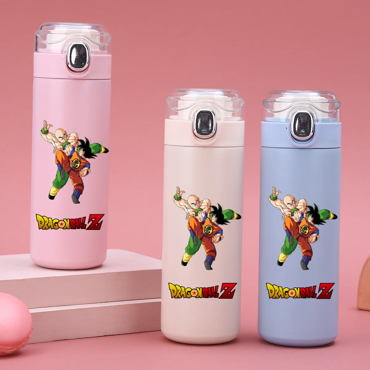 Novo anime dragon ball sun wukong 420ml copo isolado de aço inoxidável grande capacidade anime garrafa de água estudante beber copo presente