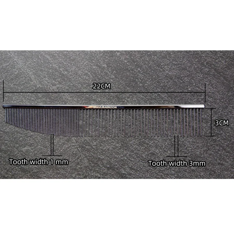 BAVURA Pet Dematting Comb Stainless Aluminum Alloy Steel Grooming Comb for Dogs And Cats Gentle Undercoat Removal