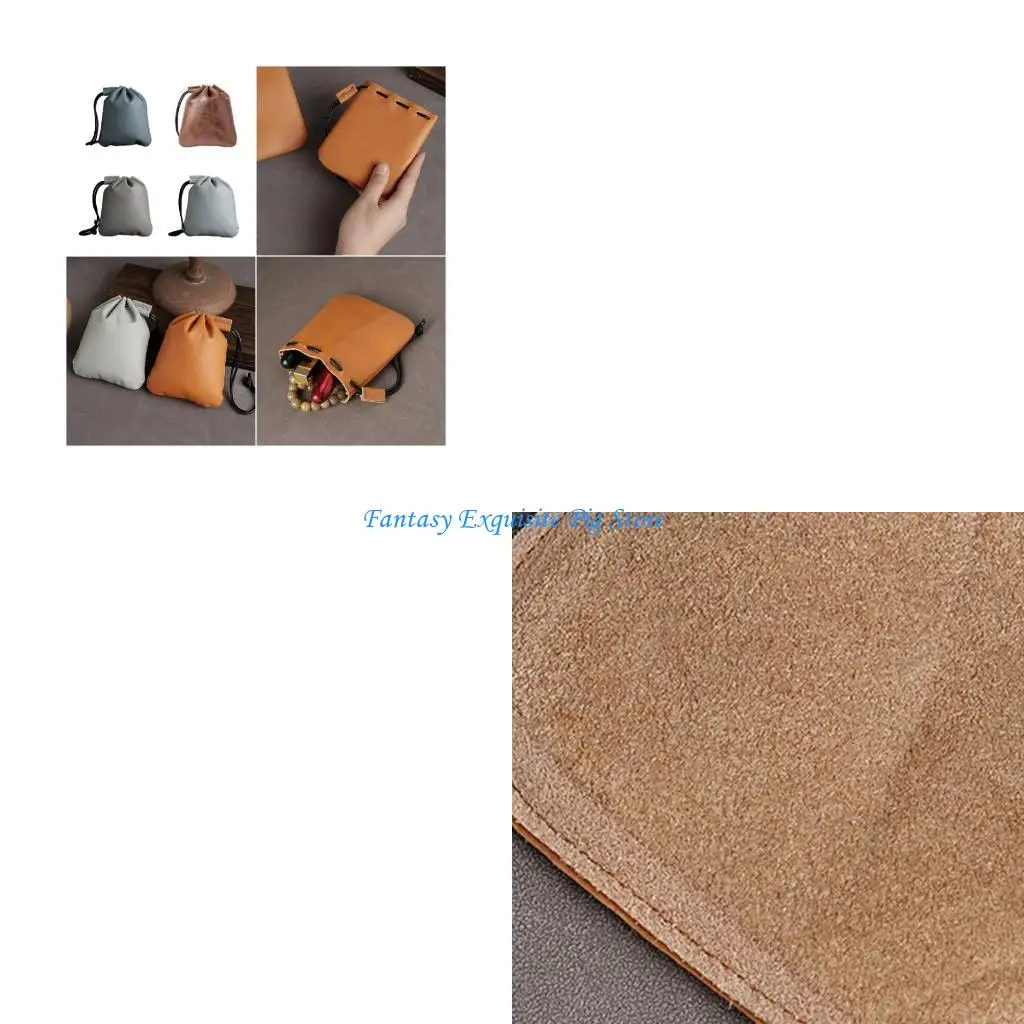 

Элегантная подарочная сумка для ювелирных изделий из мягкой натуральной кожи, индивидуальный размер для хранения серег, упаковка