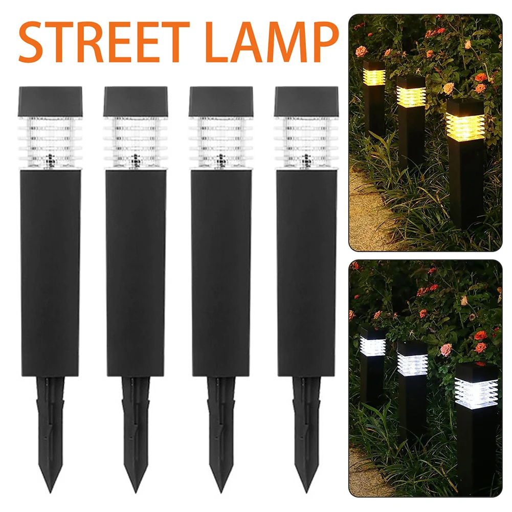 4-Piece Solar Garden Ground Light Set Waterproof Decorative Lights For Pathway Parks