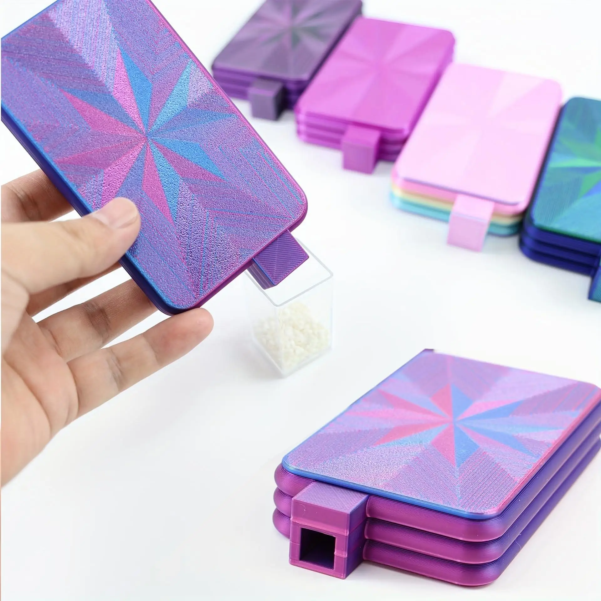 DIY Diamond Painting Pen Set Tools and Accessories, Including No. 1, 3, 6, 9 Threaded Steel Pen Tips and a Tray with Cover, Suitable for 5D Diamond Painting Accessories and Tools view 6