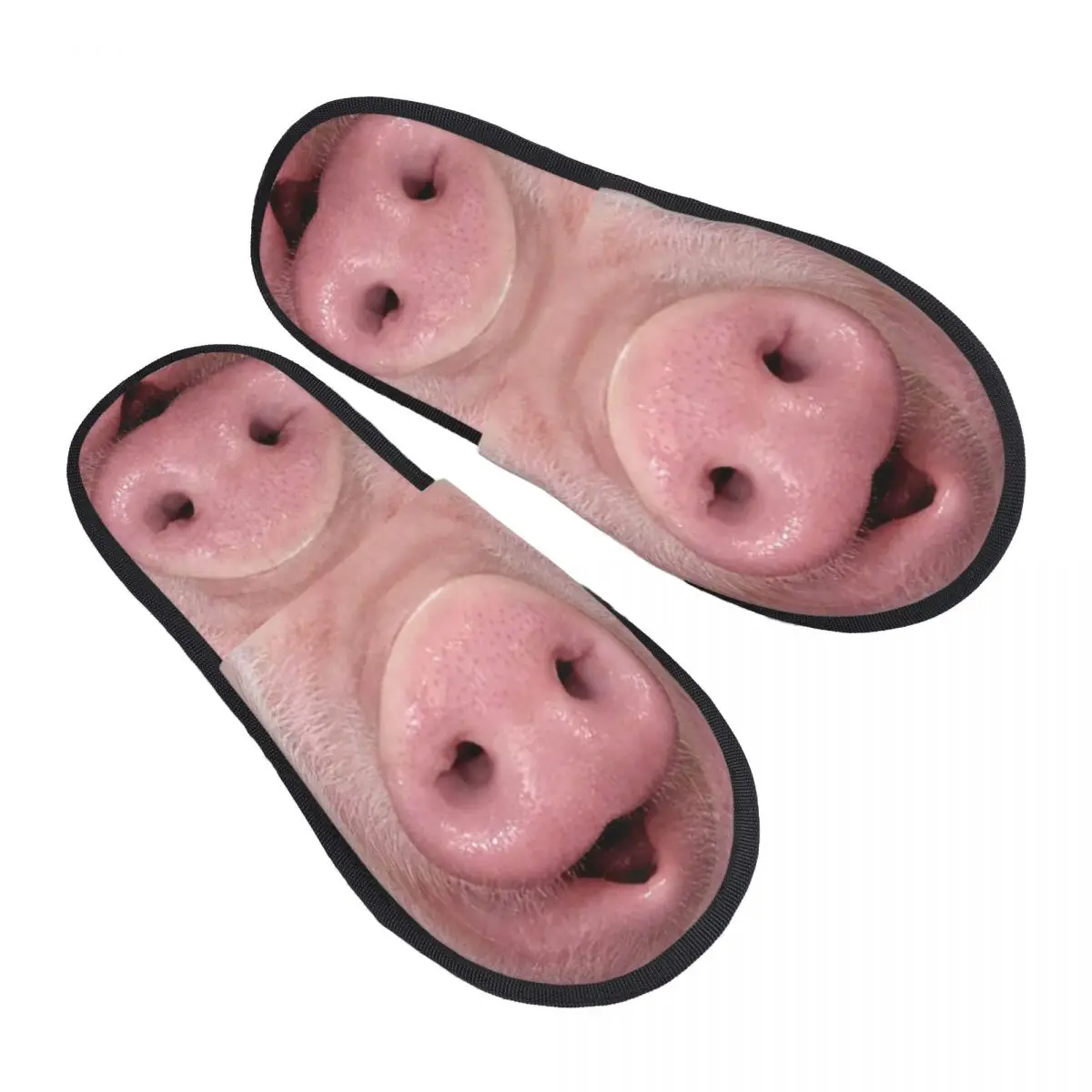 Custom Humor Pig Nose Comfort Scuff With Memory Foam Slippers Women Piggy Hotel House Shoes