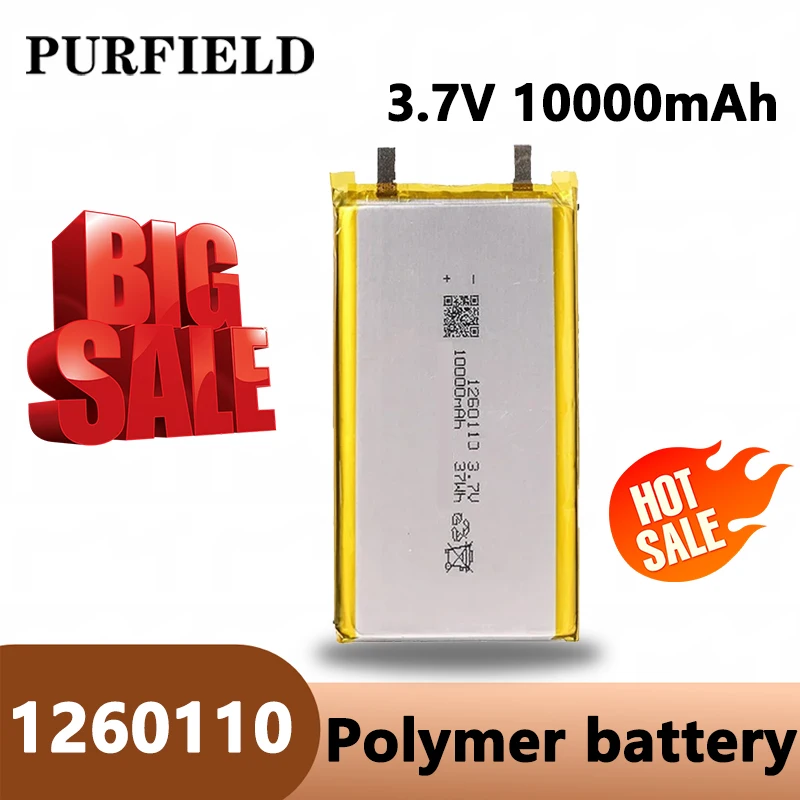 PURFIELD 10000 мАч Полимерная литиевая батарея 1260110 3,7 В Перезаряжаемая батарея для игрушек Power Bank GPS Ноутбук Кемпинговые фонари Diy НОВЫЙ PURFIELD 10000 мАч Полимерная литиевая батарея 1260110 3,7 В Перезаряжаемая батарея для игрушек Power Bank GPS Ноутбук Кемпинговые фонари Diy НОВЫЙ