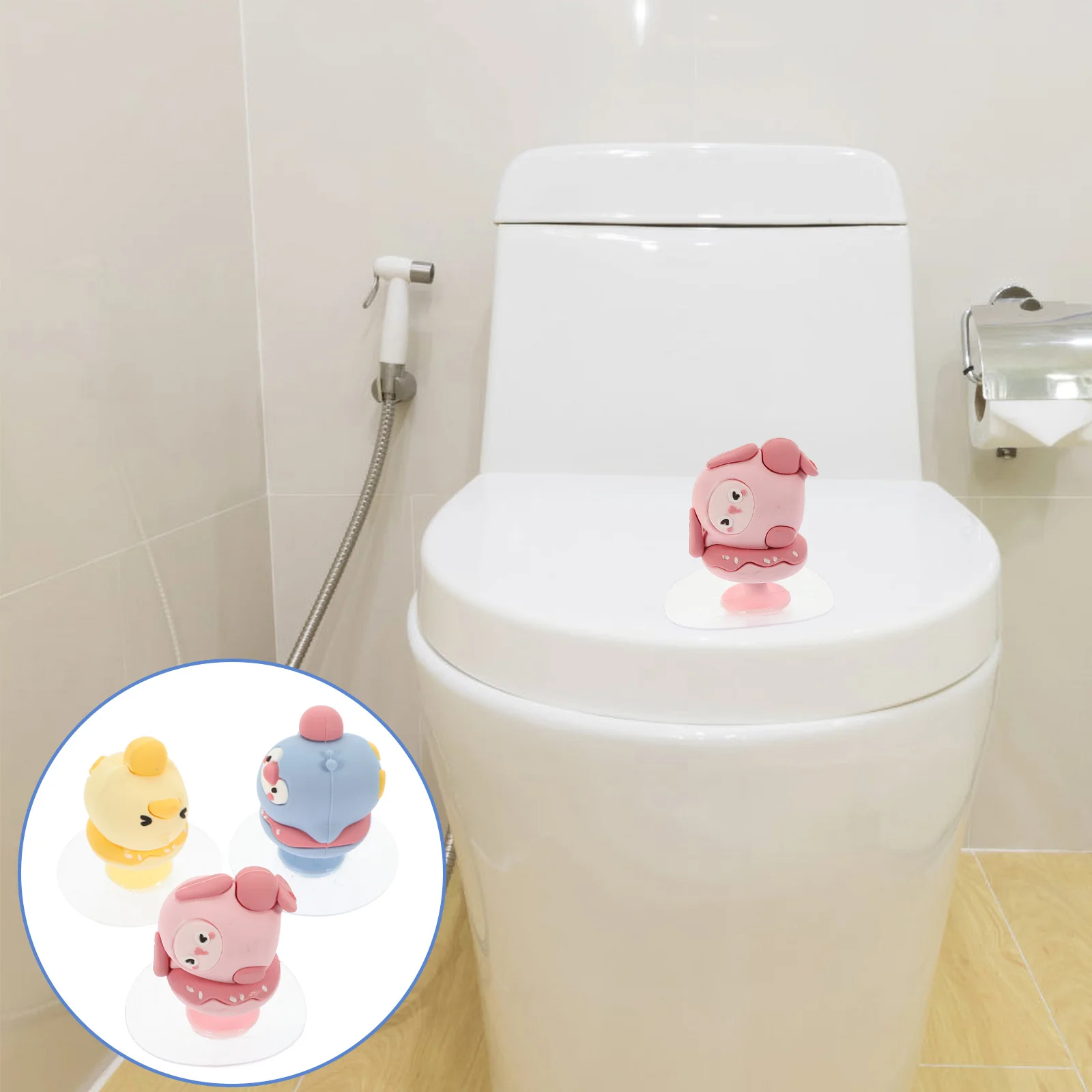 

3Pcs Toilet Lid Lifter No Punching Sticky Handle for Bathroom Elderly Kids Touch Free Sanitation Decorative Hanger