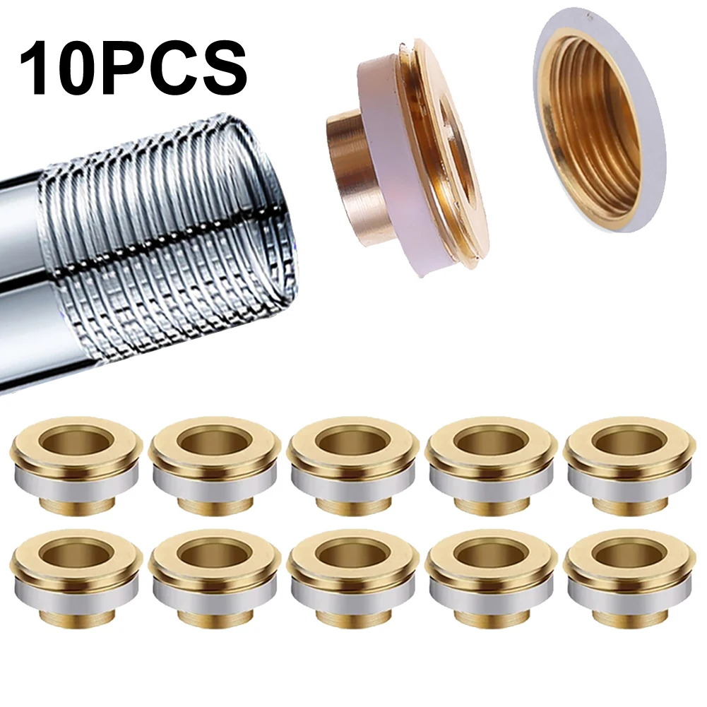 

Faucet Valve Washers Brass Seal Washers Versatile For Plumbing 10pcs In Package Constructed From Brass Brass Color